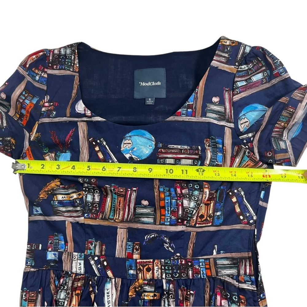 Blue Book Print Dress - Picture 10 of 13